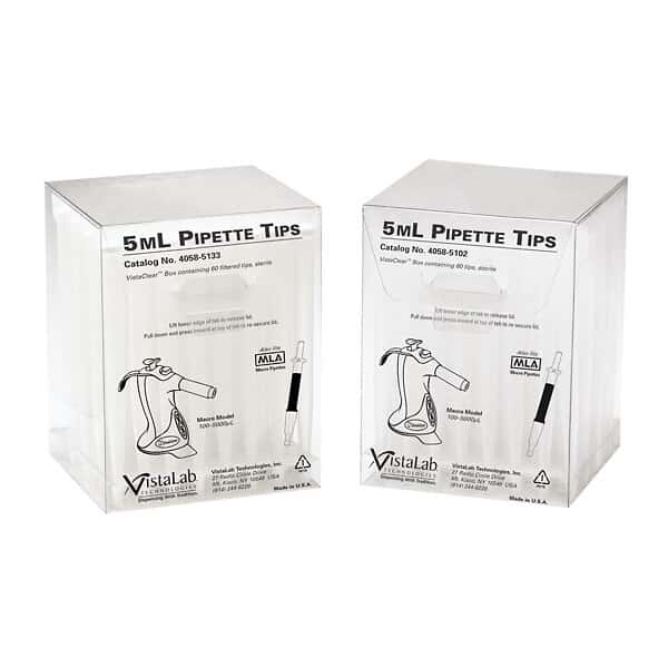 VistaLab VistaClear™ Pipette Tips, Bulk Packed, Sterile, Filtered, RNase/DNase Free, 10 mL; 35/Pk