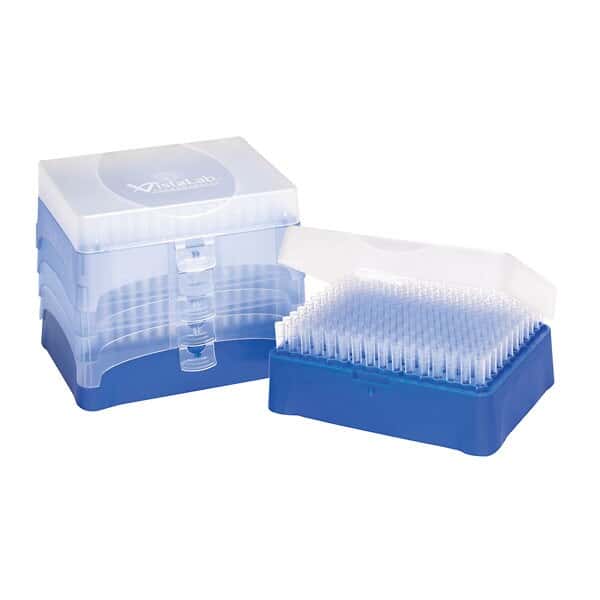 VistaLab VistaRak™ Pipette Tips, Sterile, Filtered, RNase/DNase Free, 25 µL; 192 Tips x 5 Racks