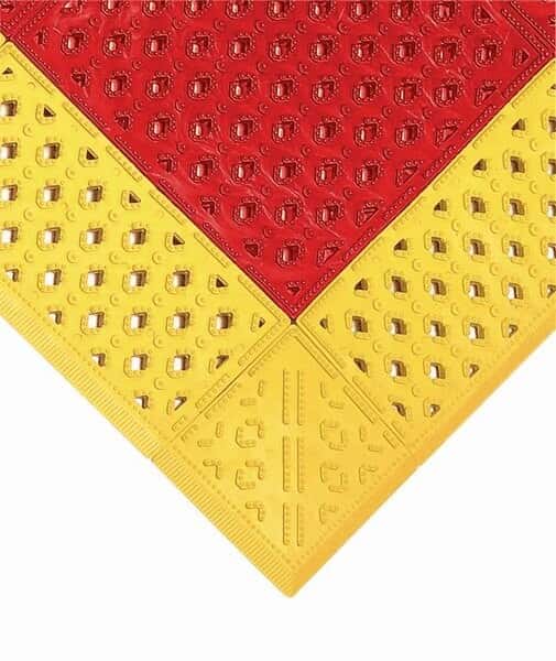 Wearwell Eyewash Station Mat, 30" x 36", Green/Yellow from ColeParmer