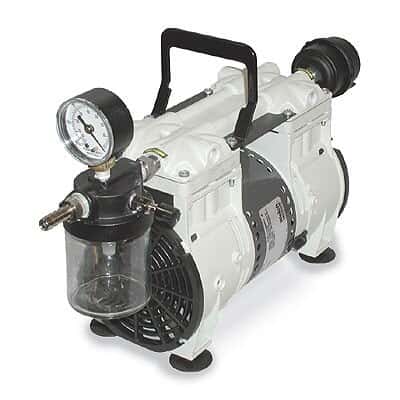 Welch 2581B-50 Standard Duty Dry Vacuum Piston Pumps, 99 L/min, 115 VAC