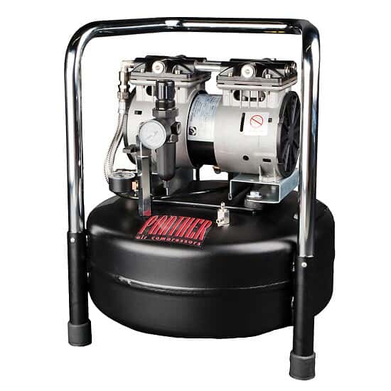 Werther PC120/24 Ultra-Quiet Oilless Air Compressor, 2.5 cfm/6 gal Tank; 115V