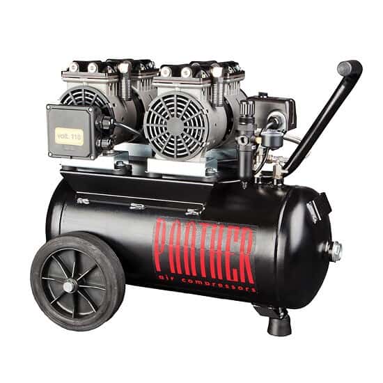 Werther PC90x2/24 220V UltraQuiet Oilless Air Compressor, 5.0cfm/6 gal