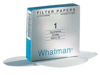 Whatman 1001-125 Qualitative Filter Papers; 12.5 cm dia; pore size, 11 µ; 100/box