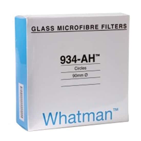Whatman 1827-125 934-AH Glass Microfiber Filters, 1.5um, 12.5cm; 100/Box