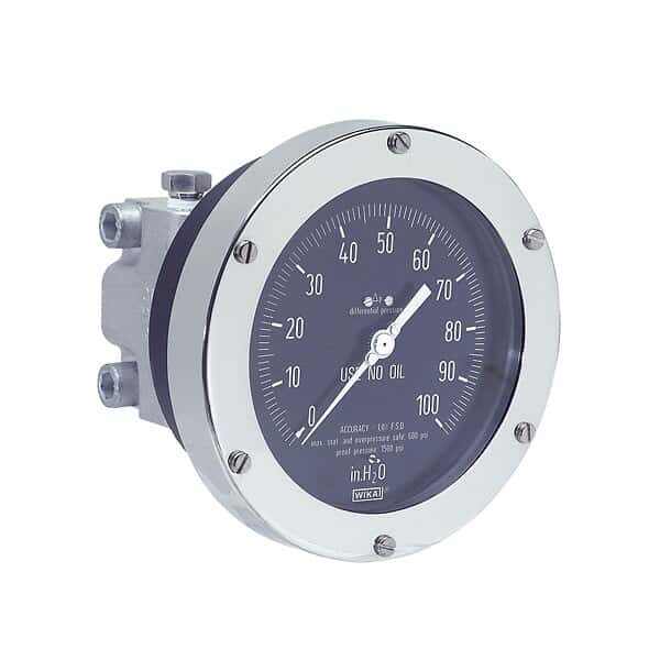 Wika 732.26 6 Differential Pressure Gauge with Membrane Sensing Element