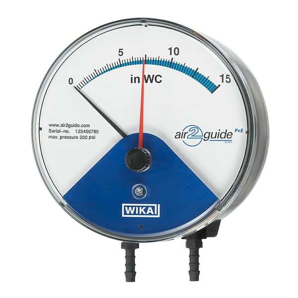 Wika 50676890 air2guide, Differential Pressure Gauge, 2" WC from Masterflex