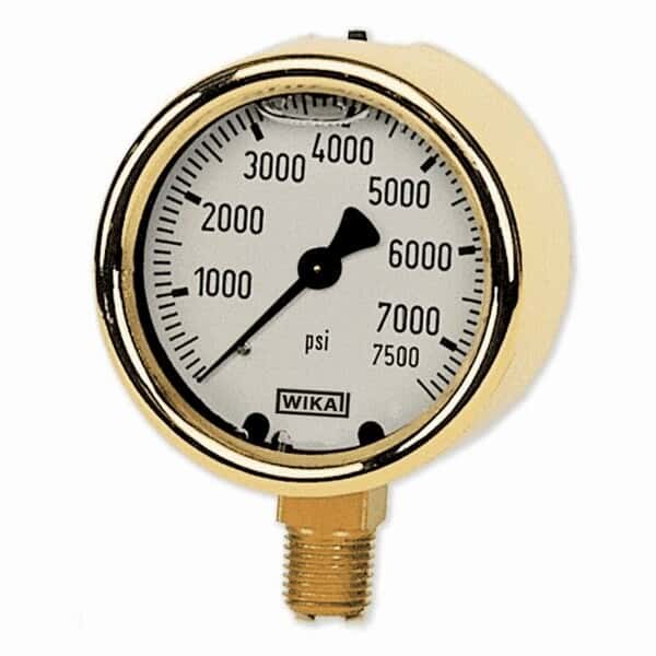 Wika 213.40 2.5 Forged Brass Industrial Gauge, 2.5
