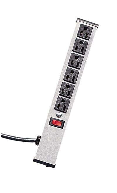 Wiremold/Legrand UL207BC Standard 6-Outlet Power Strip with 6 Ft Cord