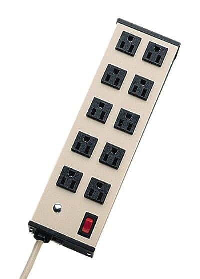 Wiremold/Legrand UL210BC Compact 10-Outlet (5 x 2) Power Strip with 6 Ft Cord