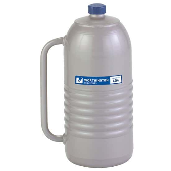 Worthington 4LDB Liquid Nitrogen Storage Dewar; 4 L, 10 Day Static Hold from ColeParmer United