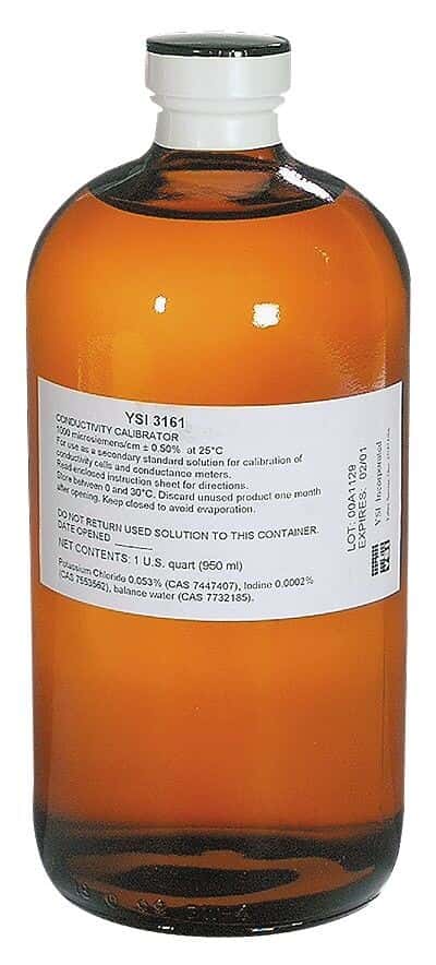 100 UMho Conductivity Calibration Standard 1 Quart - NIST Traceable For All Meters