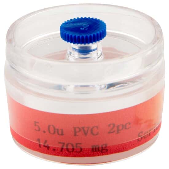 Zefon Cassette, 37 mm, 2 Piece, 5.0 µm, PVC Preweighed; 50/Bx