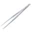 Stainless Steel Tweezers, w/ Pin, Straight Tips, Serrated, 152mm