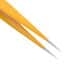 Aven Tools Color Coded Tweezer, Straight Fine Tips, AA, Yellow, 5.24" L