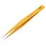 Aven Tools Color Coded Tweezer, Straight Fine Tips, AA, Yellow, 5.24" L