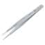Aven Tools Tweezers, Stainless Steel, Serrated Straight Tips, 4.75" L