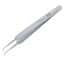 Aven Tools Tweezers, Stainless Steel, Angled, Ultra Fine Tips, 4-1/4"L