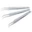 Aven Tools Precision Stainless Steel Tweezers, Fine Curved  Tips, 7-SA, 115 mm