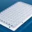 BrandTech BIO-CERT® PCR Plate, 96-Well, White, Semi-Skirted, Low-Profile, Non-Elevated Well Rim, 0.15 mL; 50/Pk