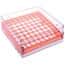 Cole-Parmer Magne-Box™ Magnetic Polycarbonate Cryo-Boxes, 81-Place, Assorted (Purple, Green, Blue, Orange), 5 1/4 x 5 1/4 x 2 1/16"; 4/PK
