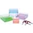 Cole-Parmer Magne-Box™ Magnetic Polycarbonate Cryo-Boxes, Tall 81-Place, Blue, 5 1/4 x 5 1/4 x 3 3/4"; 4/PK