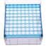 Cole-Parmer Magne-Box™ Magnetic Polycarbonate Cryo-Boxes, Tall 81-Place, Blue, 5 1/4 x 5 1/4 x 3 3/4"; 4/PK