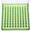 Cole-Parmer Magne-Box™ Magnetic Polycarbonate Cryo-Boxes, 100-Place, Green, 5 1/4 x 5 1/4 x 2 1/16"; 4/PK