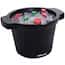 Cole-Parmer Foam Round Ice Bucket with Lid, 4 L, Black