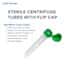 Cole-Parmer Centrifuge Tubes with Flip-Cap, Sterile, Polypropylene, Conical Bottom, 15 mL; 25/Bag, 20 Bags/CS