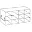 Cole-Parmer Upright Freezer Rack for Standard 2" Boxes, 4 x 3 Array