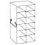 Cole-Parmer Upright Freezer Rack for Standard 2" Boxes, 2 x 6 Array