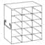 Cole-Parmer Upright Freezer Rack for Standard 2" Boxes, 3 x 5 Array