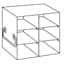 Cole-Parmer Upright Freezer Rack for Standard 2" Boxes, 2 x 3 Array