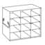 Cole-Parmer Upright Freezer Rack for Large 2" Boxes & 100-Cell Cryoboxes, 3 x 4 Array