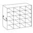 Cole-Parmer Upright Freezer Rack for Large 2" Boxes & 100-Cell Cryoboxes, 4 x 5 Array