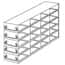 Cole-Parmer Upright Freezer Drawer Rack for 96 Deep-Well Plates or 1 3/4" Max H Boxes, 4 x 5 Array
