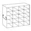 Cole-Parmer Upright Freezer Rack for 25-Place Slide Boxes, 4 x 5 Array