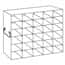 Cole-Parmer Upright Freezer Rack for 25-Place Slide Boxes, 5 x 6 Array