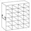 Cole-Parmer Upright Freezer Eco-Rack for Standard 2" Boxes, 4 x 6 Array