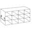 Cole-Parmer Upright Freezer Eco-Rack for Standard 3" Boxes, 4 x 3 Array