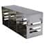 Cole-Parmer Adjustable Upright Freezer Rack for Standard 2" & 3" Boxes; holds (9) 2", (6) 3", or (3) 2"+(3) 3" boxes