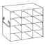 Cole-Parmer Adjustable Upright Freezer Rack for Standard 2" & 3" Boxes; holds (12) 2", (6) 3", or (6) 2"+(3) 3" boxes