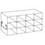 Cole-Parmer Adjustable Upright Freezer Rack for Standard 2" & 3" Boxes; holds (12) 2", (8) 3", or (4) 2"+(4) 3" boxes