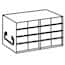 Cole-Parmer Upright Freezer Rack for 50-Cell 0.5 mL Microtube Boxes, 2 x 4 x 2 Array