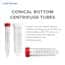 Cole-Parmer Centrifuge Tubes, Non-Sterile, Red Cap, Polypropylene, Conical-Bottom, 50 mL; 50/Bag, 500/CS