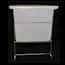 Rectangular Mobile Tub with Lid, LDPE, 54 Gal