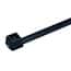 Cole-Parmer 25 Pound Polypropylene Heat-Resistant Cable Zip Ties, 8" L, Black; 1000/PK