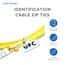 Cole-Parmer 18 Pound Polypropylene Beaded-Design Cable Zip Ties, 7.0" L, White; 1000/CS