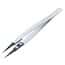 Cole-Parmer 5CF.SA.1 Stainless Steel Tweezers w/ Very Sharp, Tapered, Fine, Plastic Tips