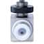 Cole-Parmer PTFE Needle Valve, High Range, 1/8" NPT(F), 55,000 mL/min Air, 2800 mL/min Water